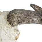 Polystone White Skull Cow Wall Decor