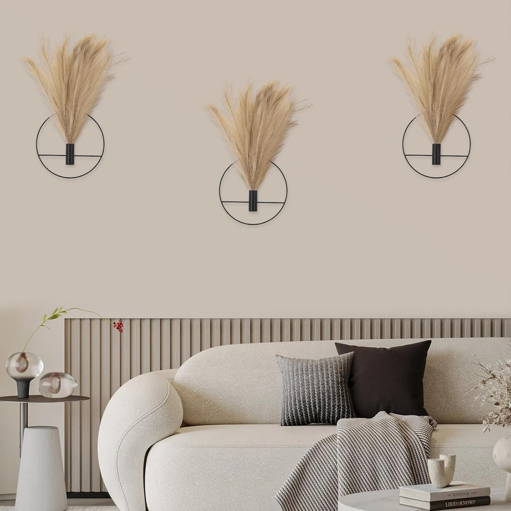 3 Pcs Wall Plants Artificial Decor,Boho Wall Decor,Home Office Living Room Wall