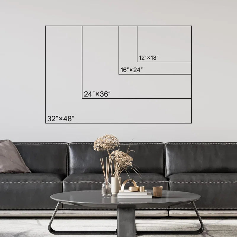 Western Wood Effect Landscape Brown Mountain Rangeest Nature Abstract Farmhouse Wall Decor Bedroom on Canvas Print