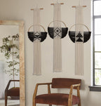 Macrame Wall Hanging 3Pcs Macrame Wall Decor Macrame Wall Art round Wall Art Handmade Boho Wall