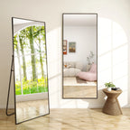 71"X26" Full Length Mirror Oversized Rectangle Body Dressing Floor Mirrors for Standing Leaning, Black