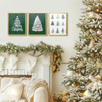 Framed Set of 3 Christmas Wall Art for Home Decor, 11X14 Inch Prints
