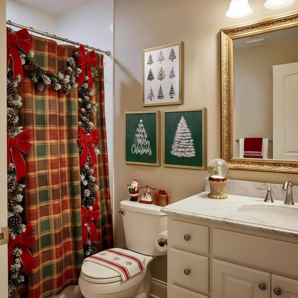 Framed Set of 3 Christmas Wall Art for Home Decor, 11X14 Inch Prints