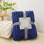 Fleece Throw Blanket, Extra Soft Lightweight Blanket with Strip, Plush Fuzzy Cozy Blankets and Throws for Couch, Bed, Sofa Cozy, Warm and Breathable