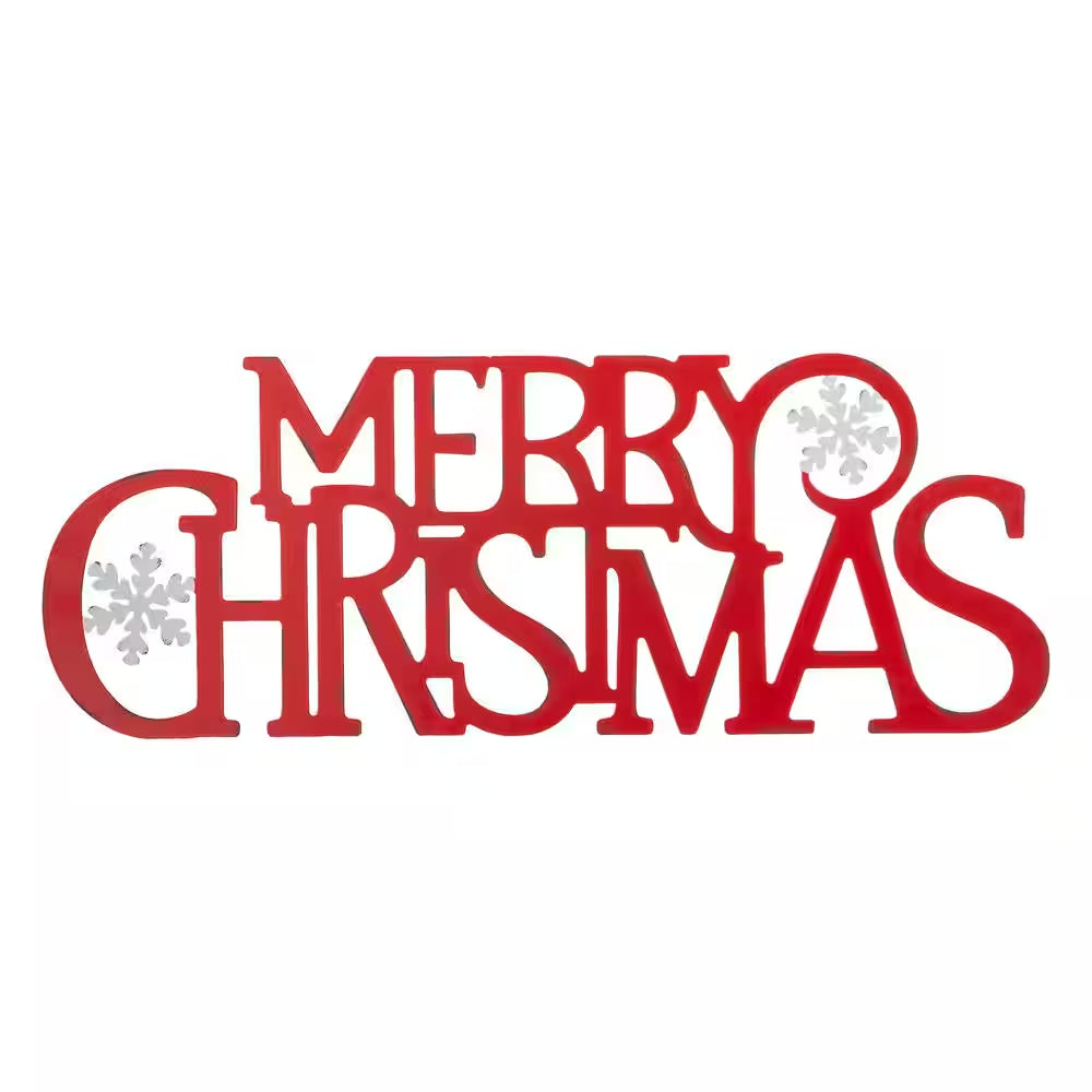24 In. L Metal MERRY CHRISTMAS Wall Decor