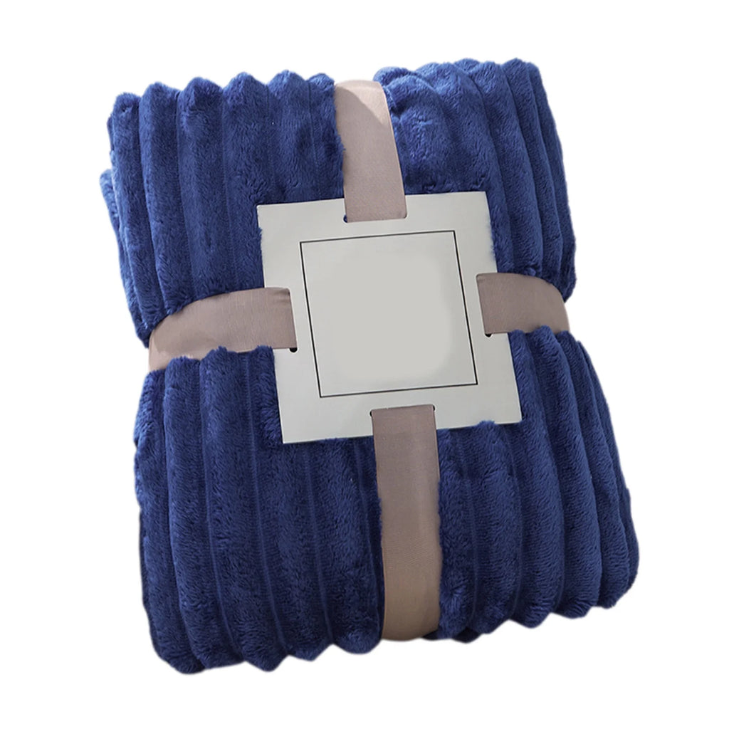 Fleece Throw Blanket, Extra Soft Lightweight Blanket with Strip, Plush Fuzzy Cozy Blankets and Throws for Couch, Bed, Sofa Cozy, Warm and Breathable