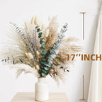 Green Pampas Grass Boho Decor Exquisite Lavender and Eucalyptus Dried Flower Arrangements for Western Rustic Flowers for Your Bohemian Home Bedroom Table Decor