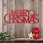 24 In. L Metal MERRY CHRISTMAS Wall Decor