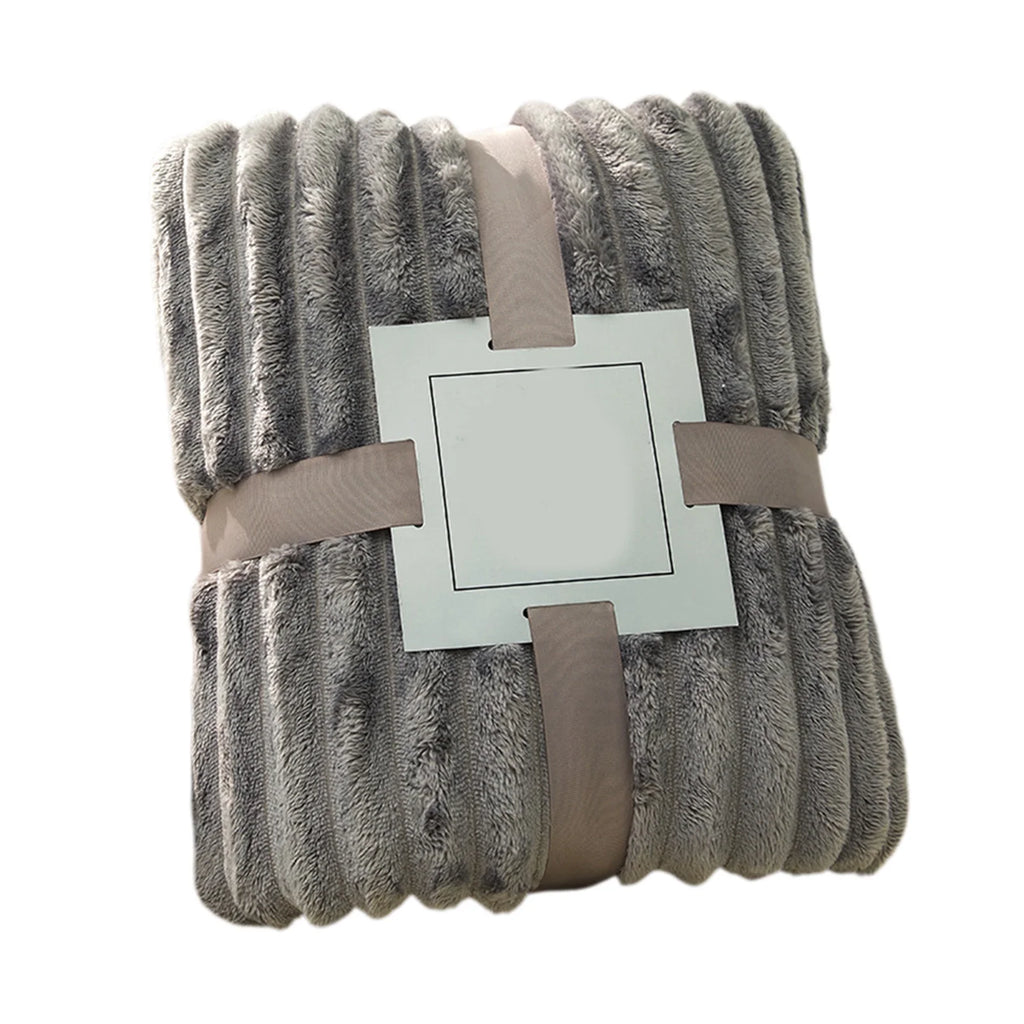Fleece Throw Blanket, Extra Soft Lightweight Blanket with Strip, Plush Fuzzy Cozy Blankets and Throws for Couch, Bed, Sofa Cozy, Warm and Breathable