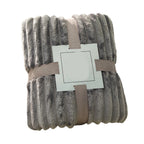 Fleece Throw Blanket, Extra Soft Lightweight Blanket with Strip, Plush Fuzzy Cozy Blankets and Throws for Couch, Bed, Sofa Cozy, Warm and Breathable