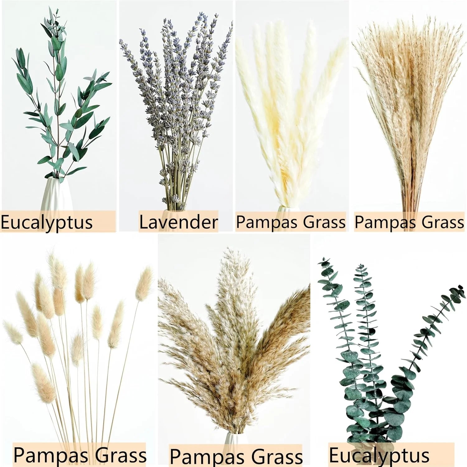 Green Pampas Grass Boho Decor Exquisite Lavender and Eucalyptus Dried Flower Arrangements for Western Rustic Flowers for Your Bohemian Home Bedroom Table Decor